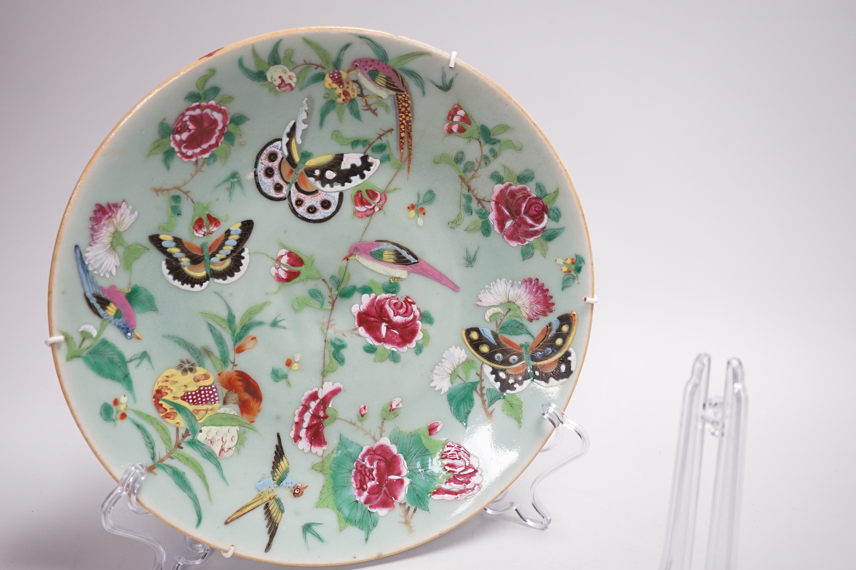 Chinese ceramics including a Buddha, prunus flower ginger jar and plates, the largest 26cm high